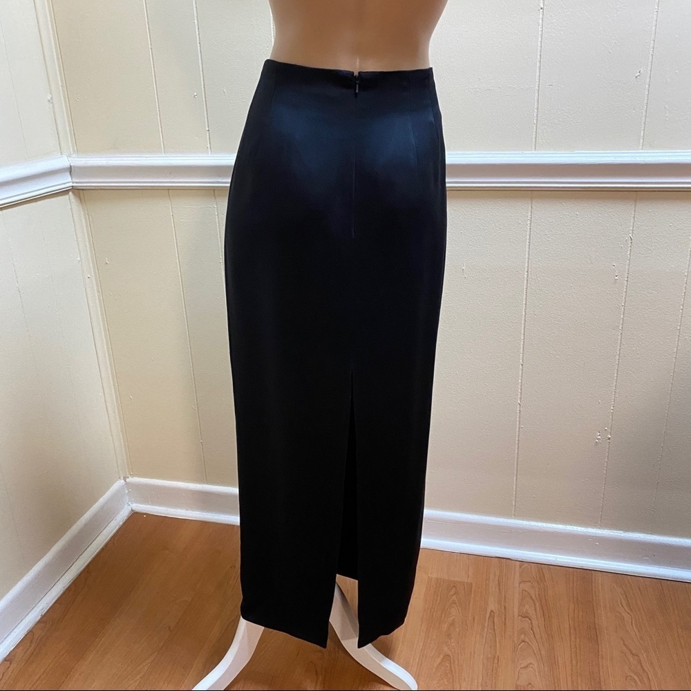 Worth New York Black Floor Length Maxi Skirt Size 6 High Waist - Picture 4 of 6
